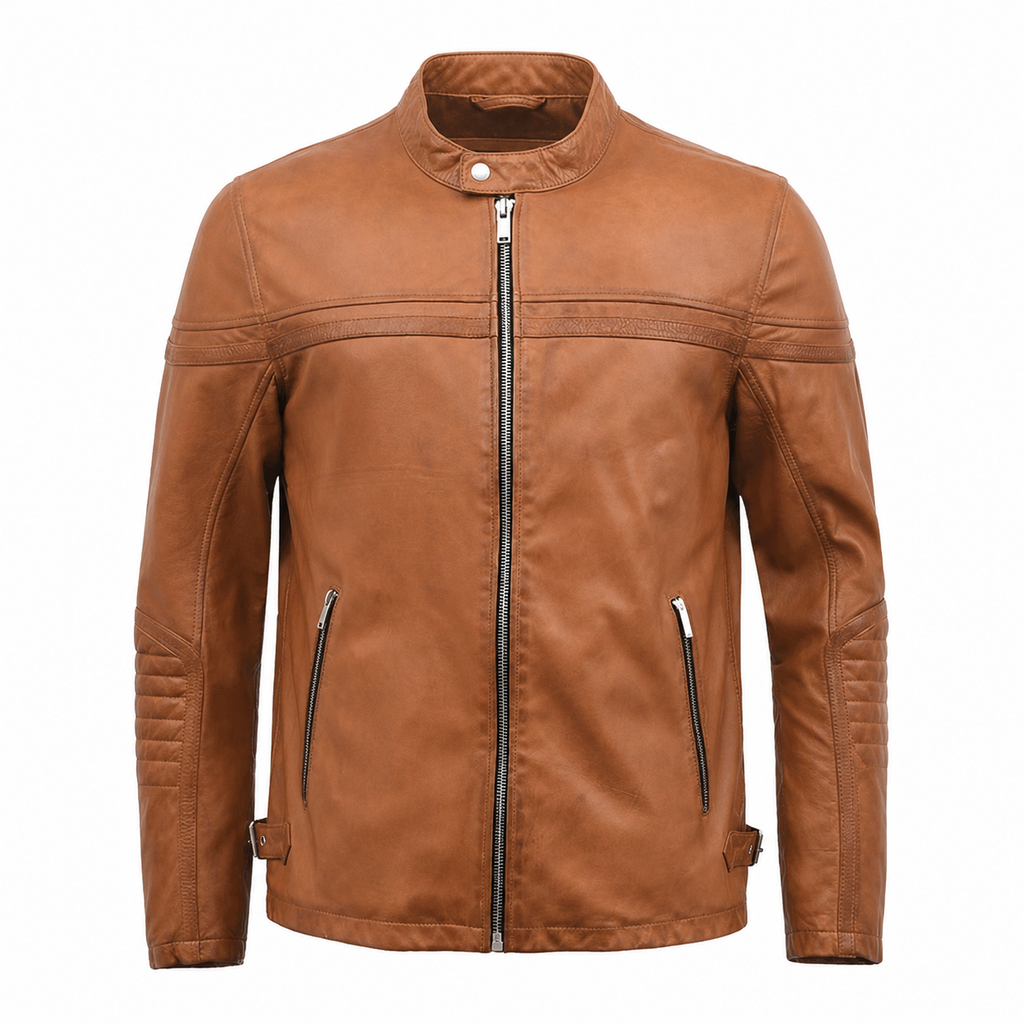 Camden lambskin Leather Jacket