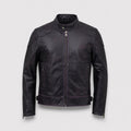 Vintage Waxed lambskin Leather Racer Jacket