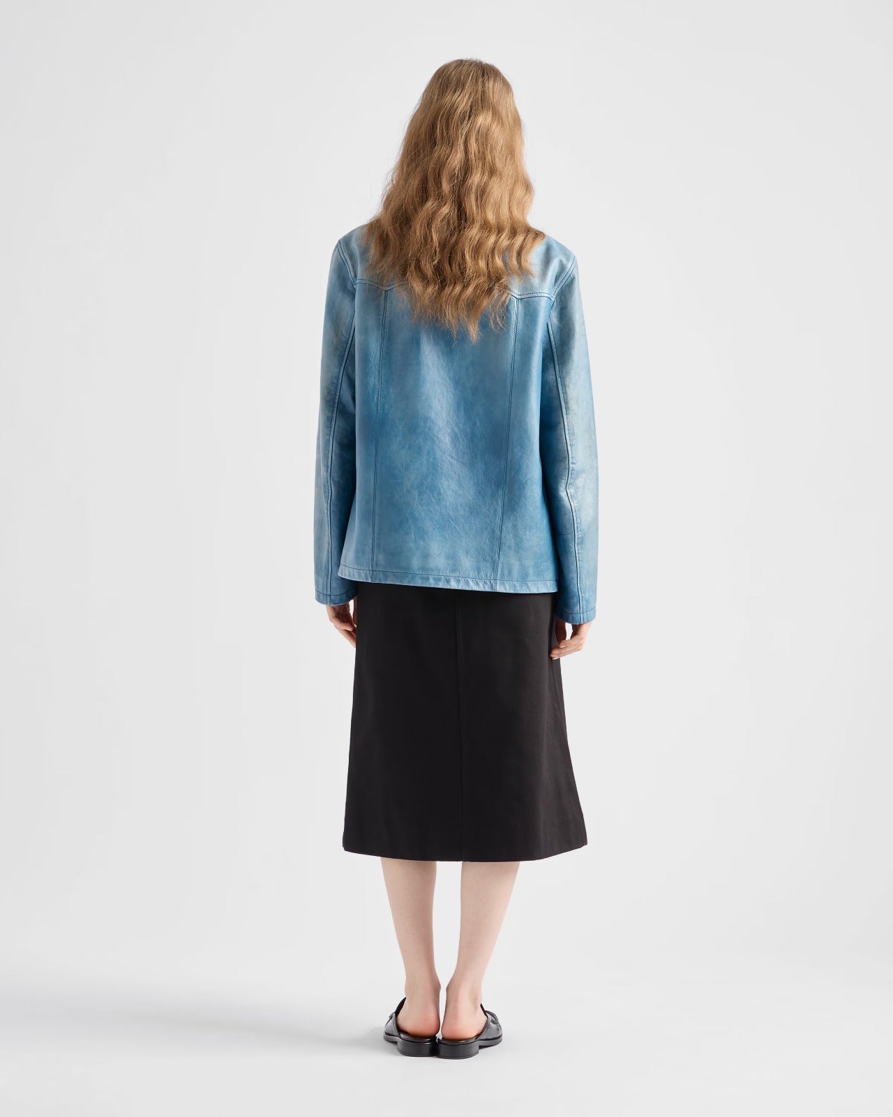 Aviator Blue Leather jacket