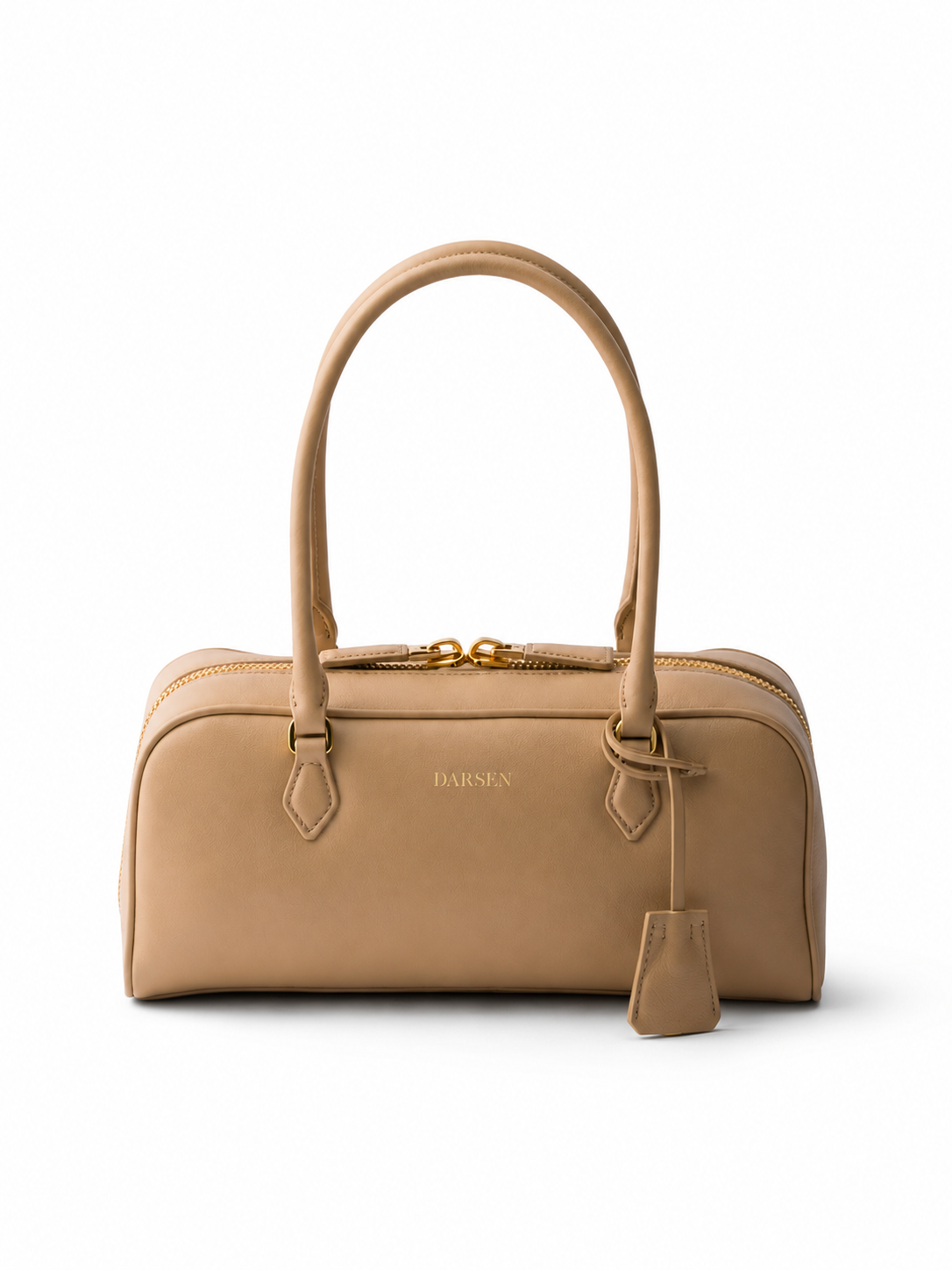 Medium leather top-handle bag