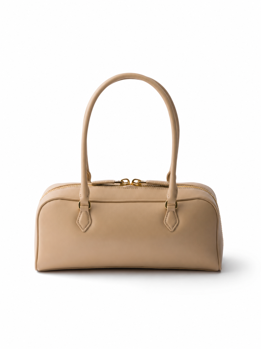 Medium leather top-handle bag
