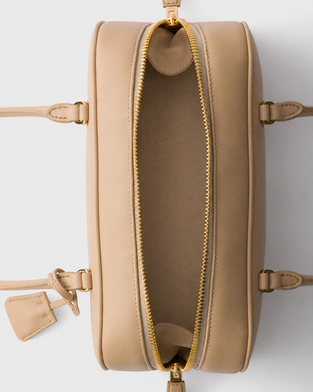 Medium leather top-handle bag