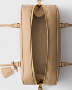 Medium leather top-handle bag