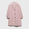 Blush Pink Lambskin Leather Coat