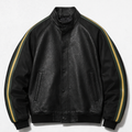 Buffalo leather biker jacket with Web