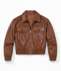 Classic Lambskin Leather Bomber Jacket