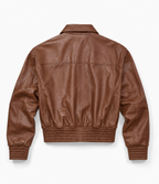 Classic Lambskin Leather Bomber Jacket