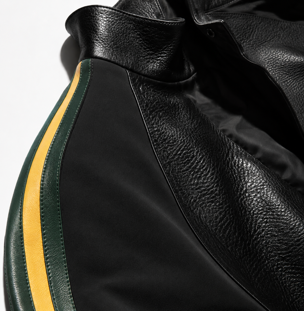 Buffalo leather biker jacket with Web