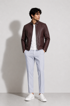Lambskin Leather Racer Jacket