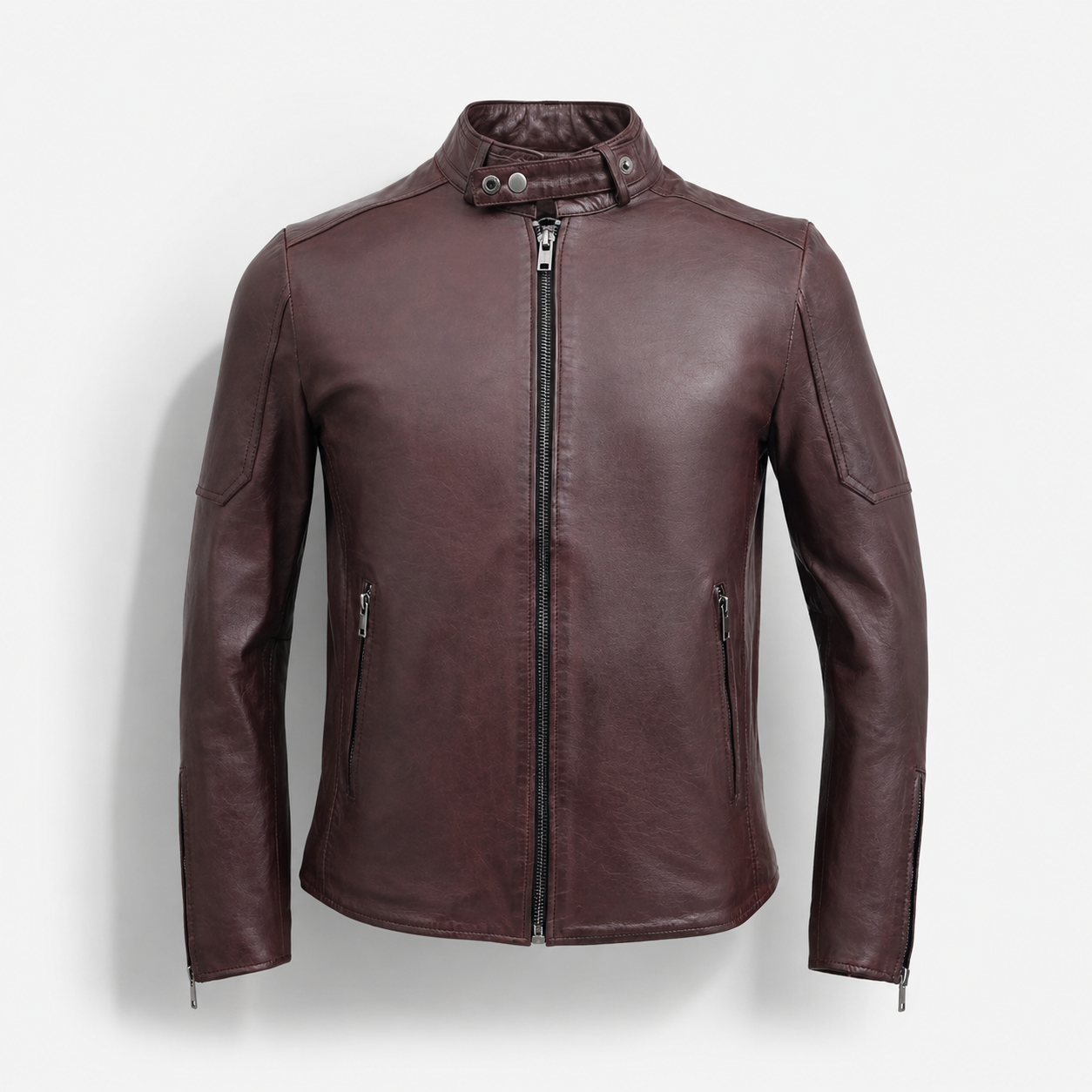 Lambskin Leather Racer Jacket