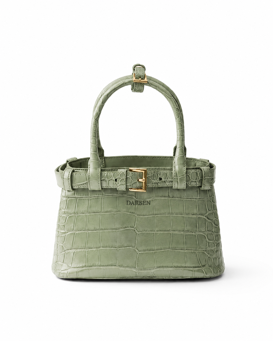 Darsen Buckle croc-embossed handbag