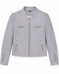 Light Grey Leather Jacket