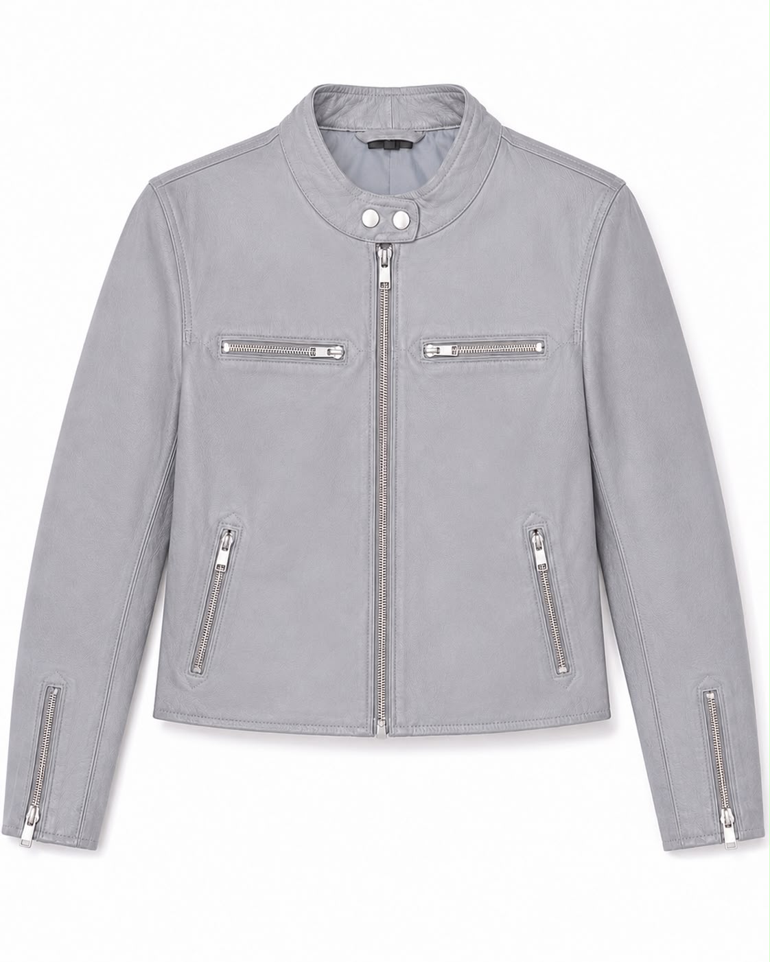 Light Grey Leather Jacket