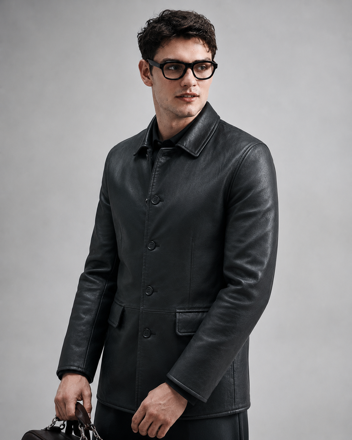 Refined Leather Coat