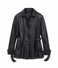 Belted Sheepskin Trench Coat