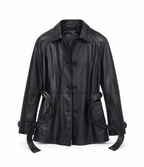 Belted Sheepskin Trench Coat
