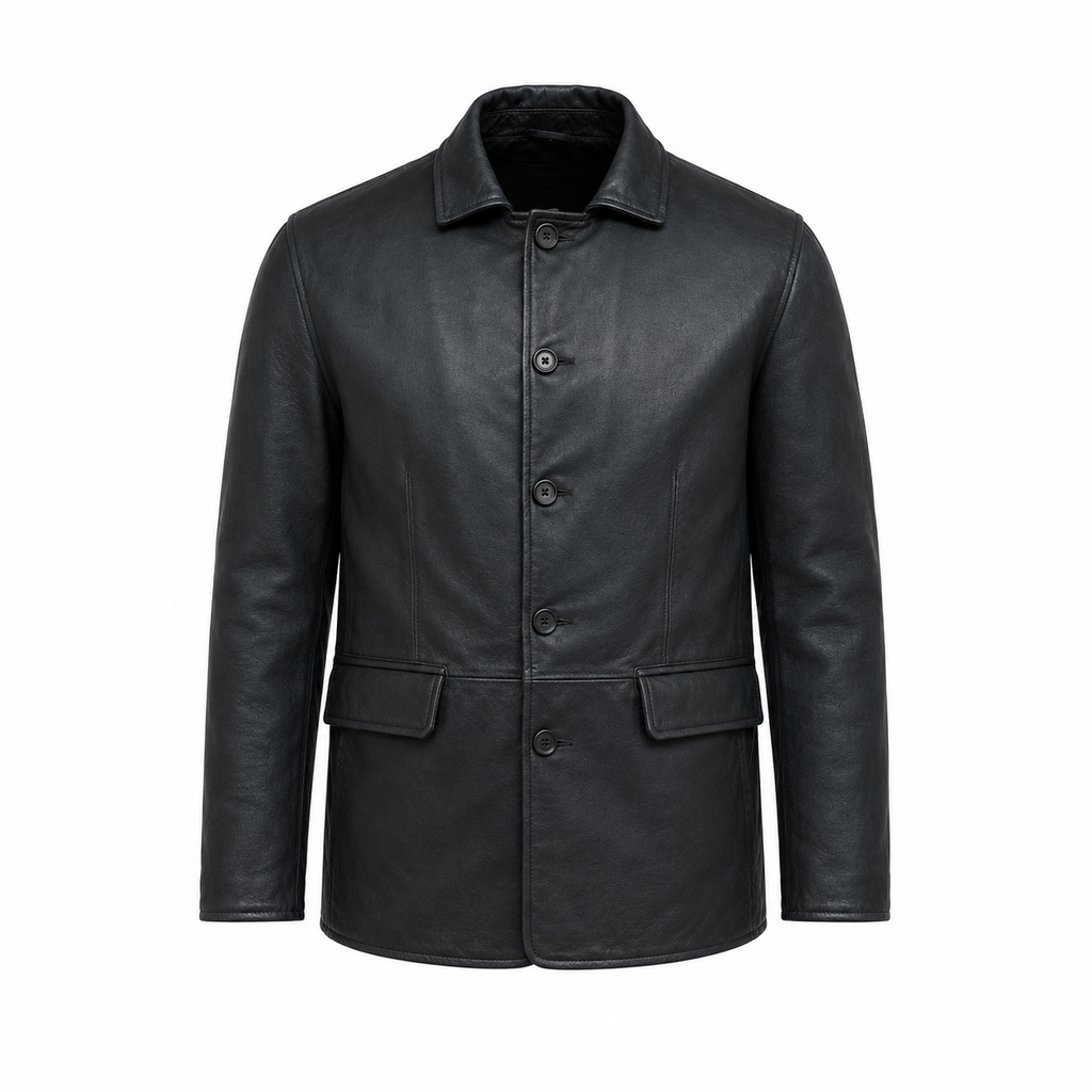 Refined Leather Coat