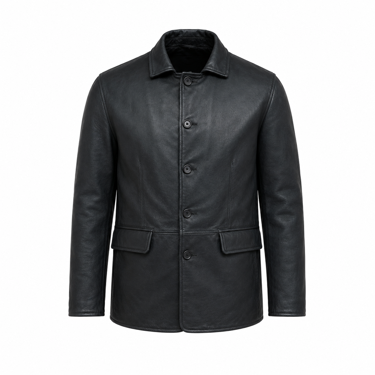 Refined Leather Coat