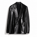 Soft nappa double-breasted jacket