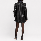 Soft nappa double-breasted jacket