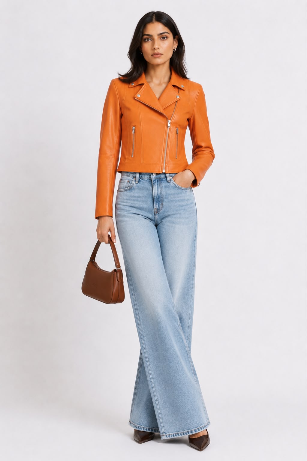 Ember Cropped Nappa Leather Jacket