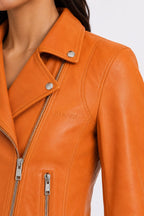 Ember Cropped Nappa Leather Jacket
