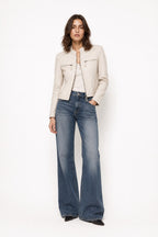 Ivory Leather Jacket