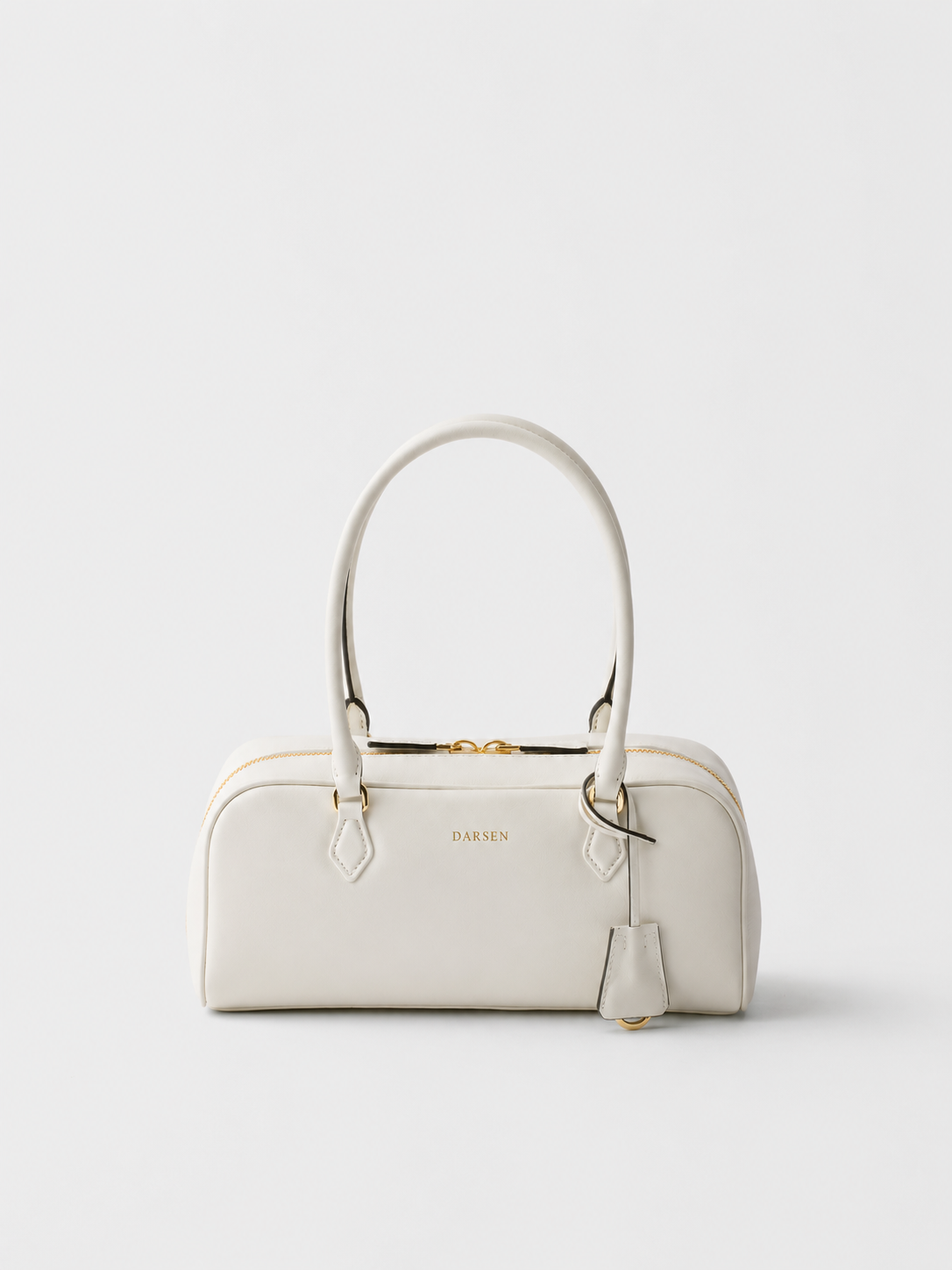 Medium leather top-handle bag