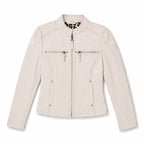 Ivory Leather Jacket