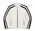 Ember Stripped Racer Lambskin Leather Jacket