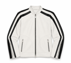 Ember Stripped Racer Lambskin Leather Jacket