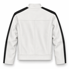 Ember Stripped Racer Lambskin Leather Jacket